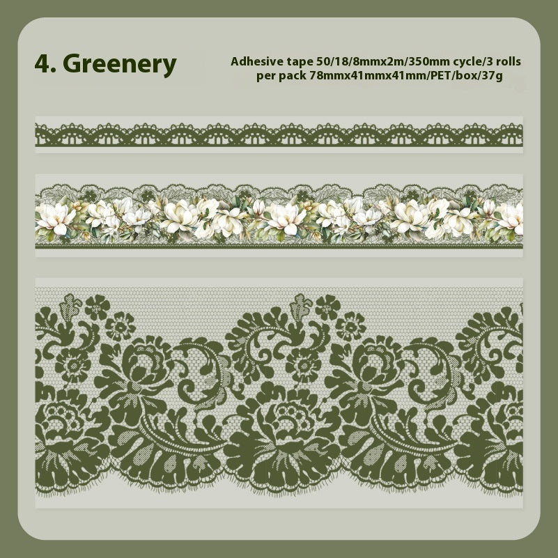 Flower Season Series Lace Hand Account DIY Decorative Stickers