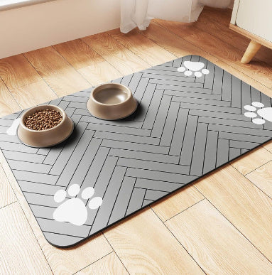 Pet Diatom Ooze Floor Mat Dogs And Cats Eating Mat Spill-proof Waterproof Quick-drying Placemat