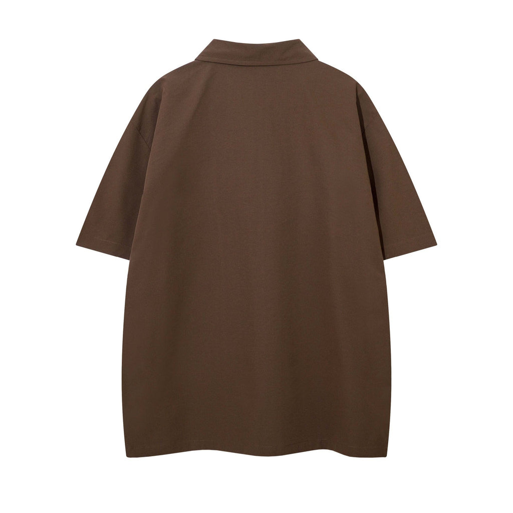 High Street American Stitching Contrast Color Zipper Lapel Lining