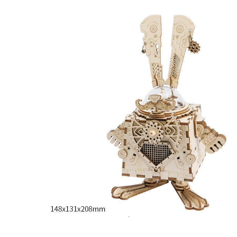 Robot Rabbit DIY Creative Gift 3D Wooden