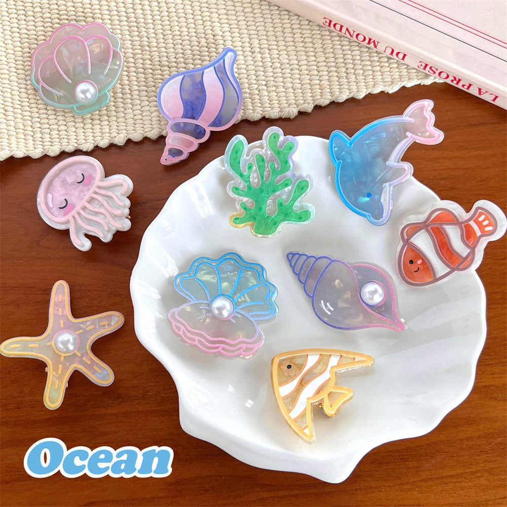 Cute Cartoon Ocean Series Barrettes Girly Heart