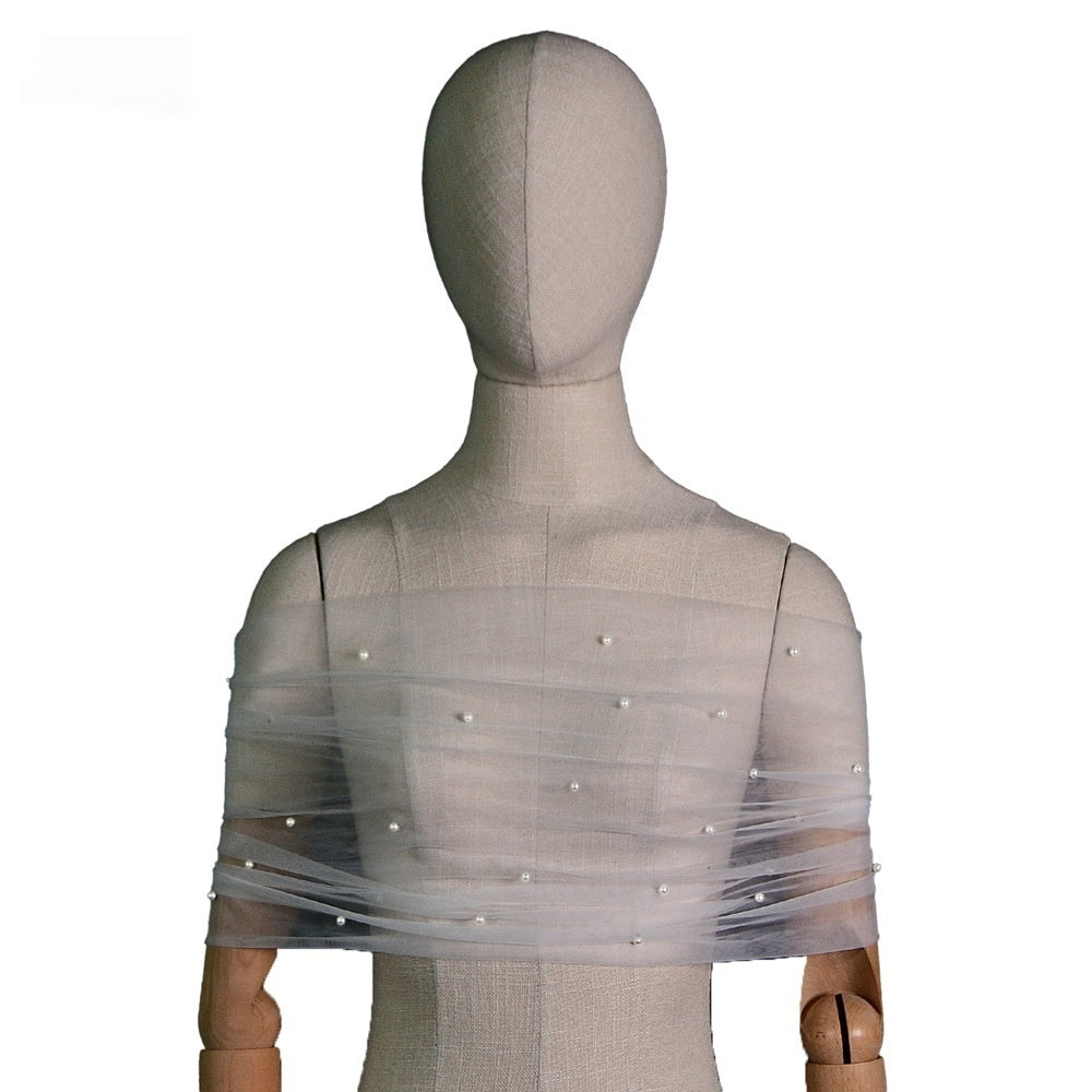 VG73 Wedding Dress Bridesmaid Toast Dress Single-breasted Bridal Shawl