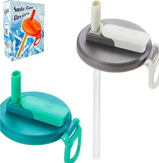 Fashion Personality Silicone Straw Soda Can Lid