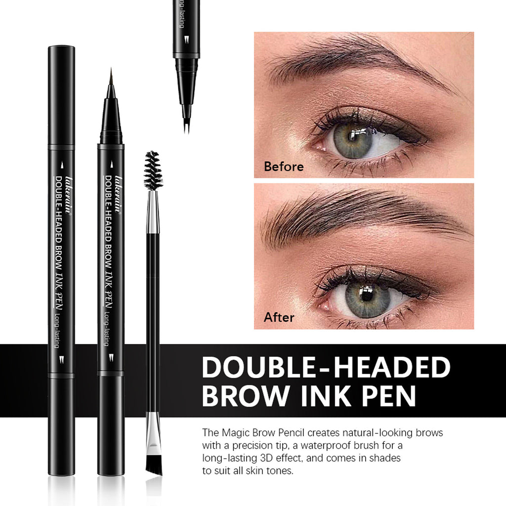 Double-headed Two-fork Eyebrow Pencil Waterproof
