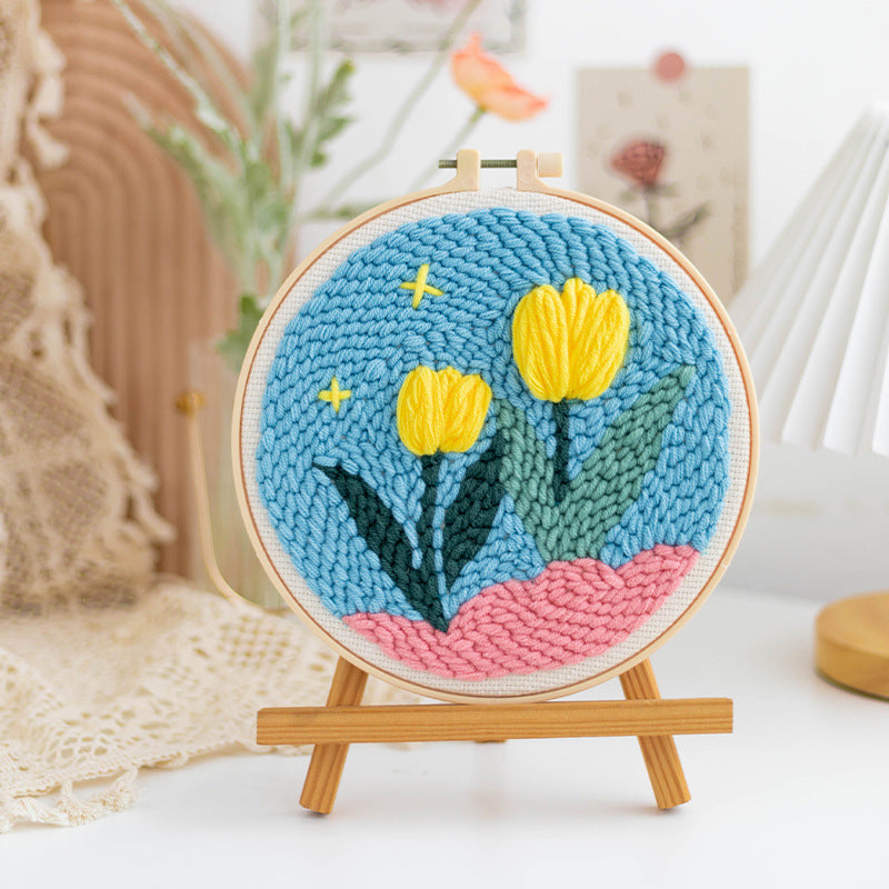 Handmade DIY Russian Wool Poke Embroidery Material Package
