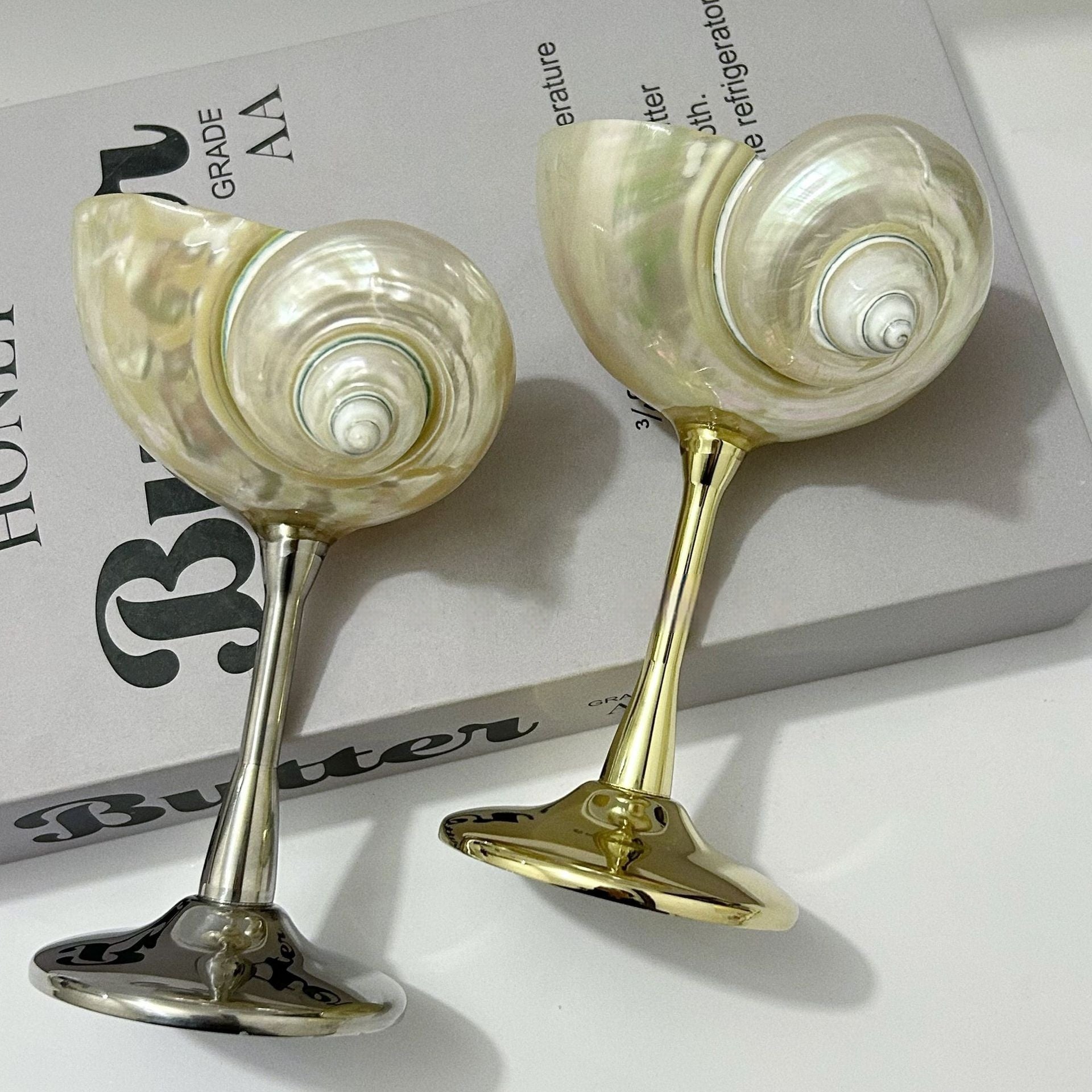 Niche Conch Goblet Metal European Retro