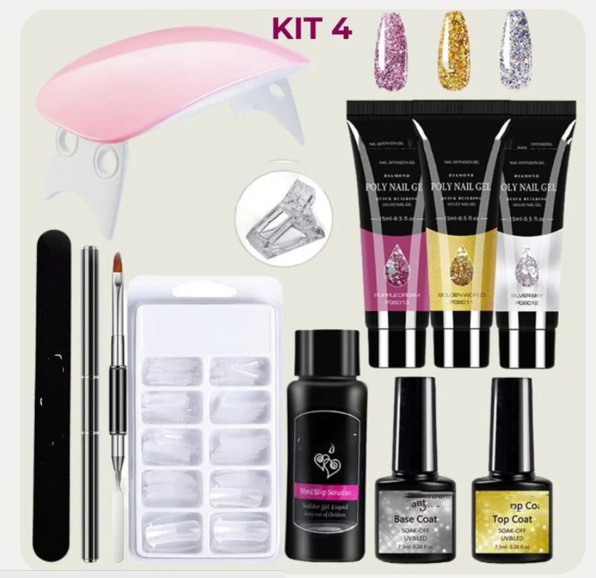 Crystal Extension Gel Nail Art Light Kit