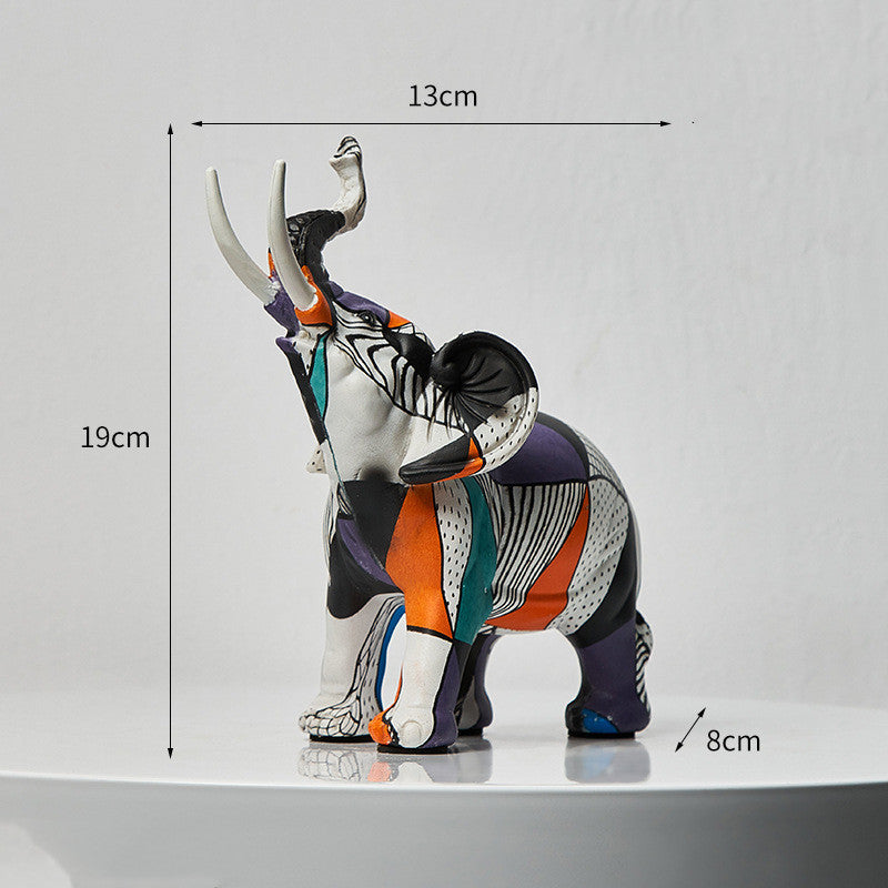 Creative Colorful Elephant Living Room TV Cabinet Wine Cabinet Hallway Partition Home Decoration