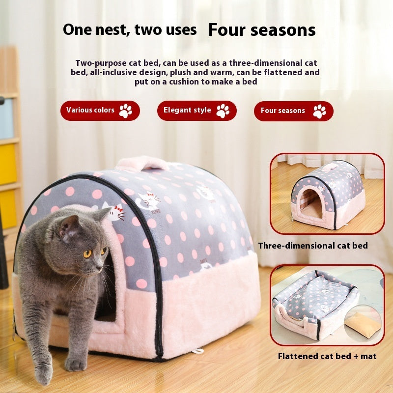 Four Seasons Universal Dog Pet Supplies Cat Nest Removable And Washable