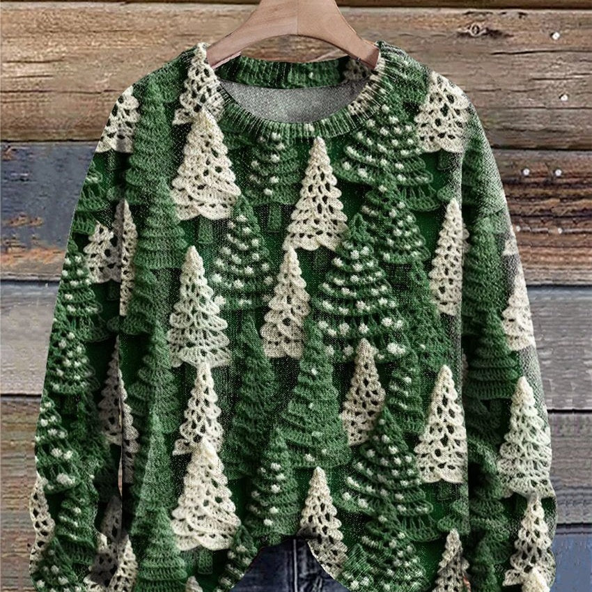 Women's Christmas Casual Round Neck Long Sleeve Sweater