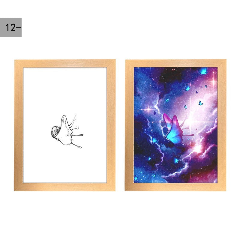 Starry Sky Beautiful Dream Simple Ins Creative Light Painting