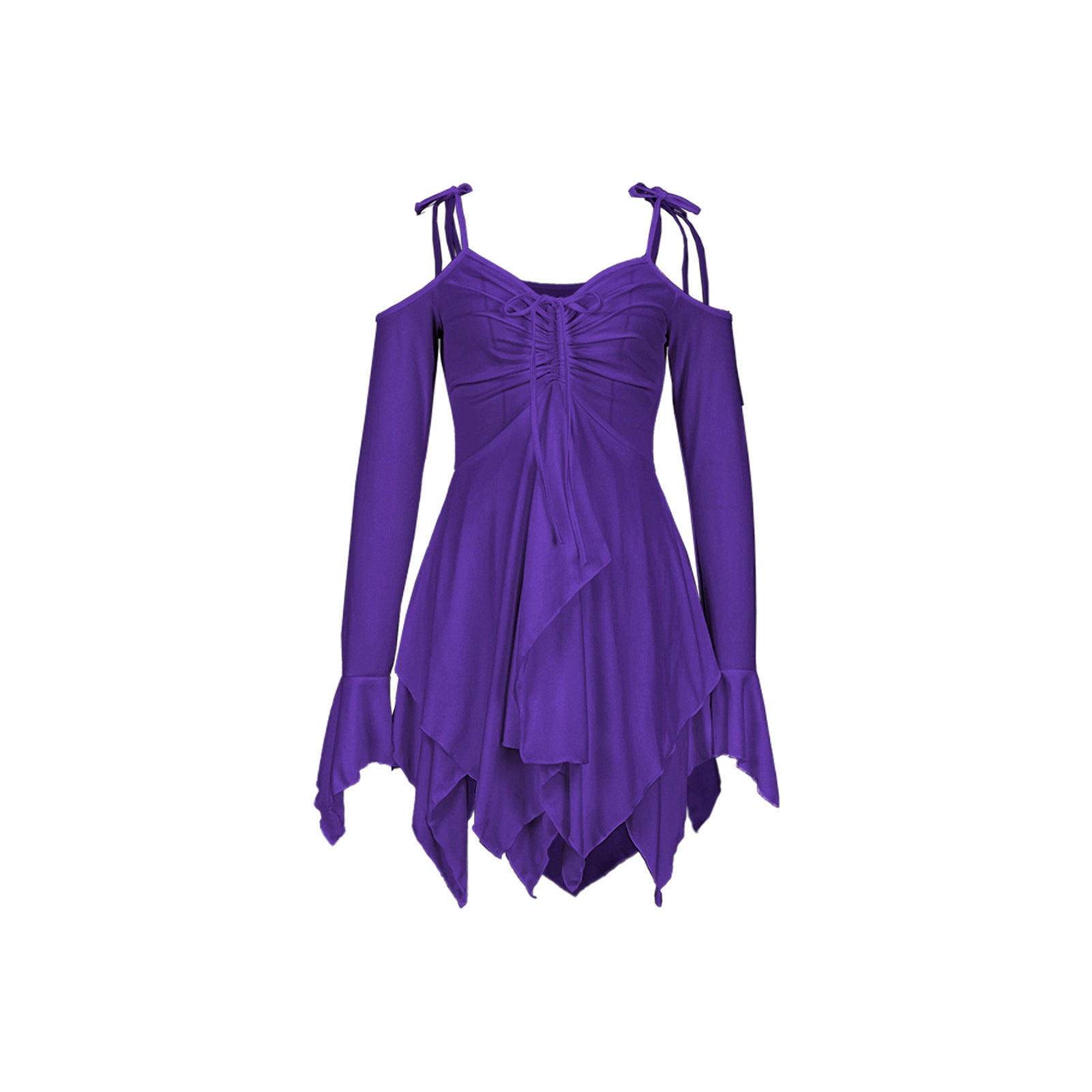 European And American Women's Clothing Irregular Spaghetti-strap Dress