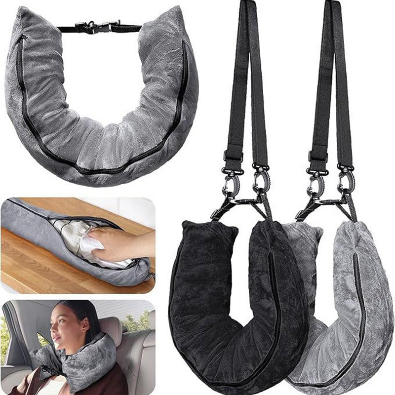 Refillable Travel Pillow Portable Clothes Luggage Storage Pillow