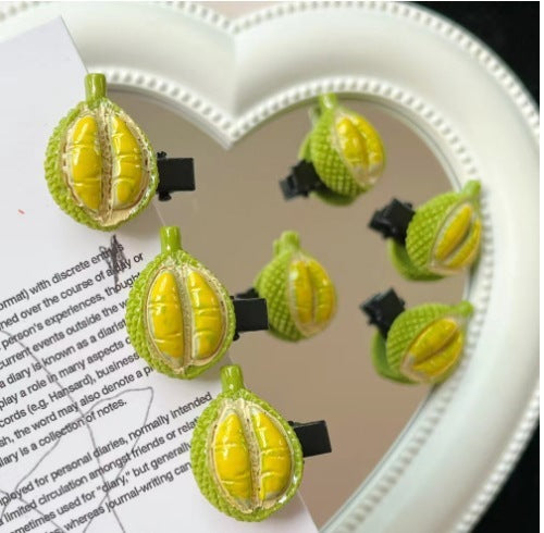 Cute Simulation Durian Barrettes