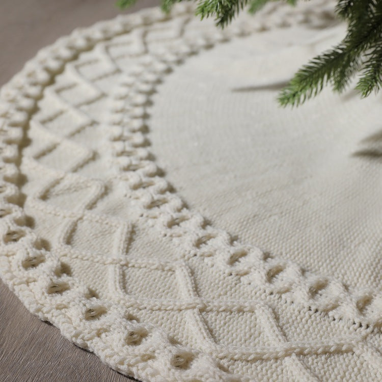 Household Fashionable Knitted Diamond Tree Skirt