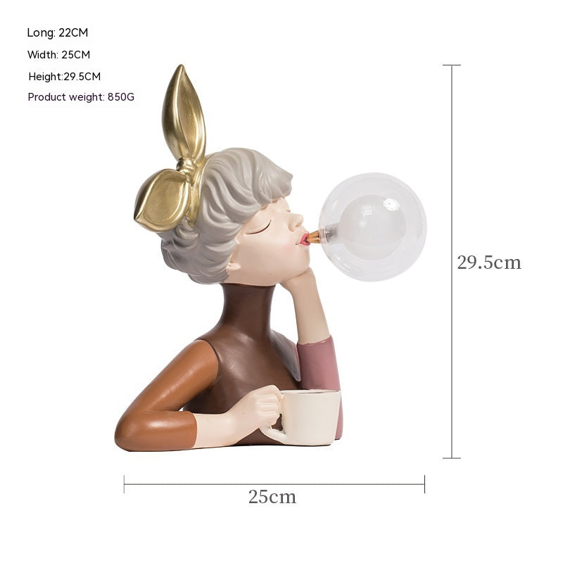 Nordic Bedroom Nightlight Bubble Girl