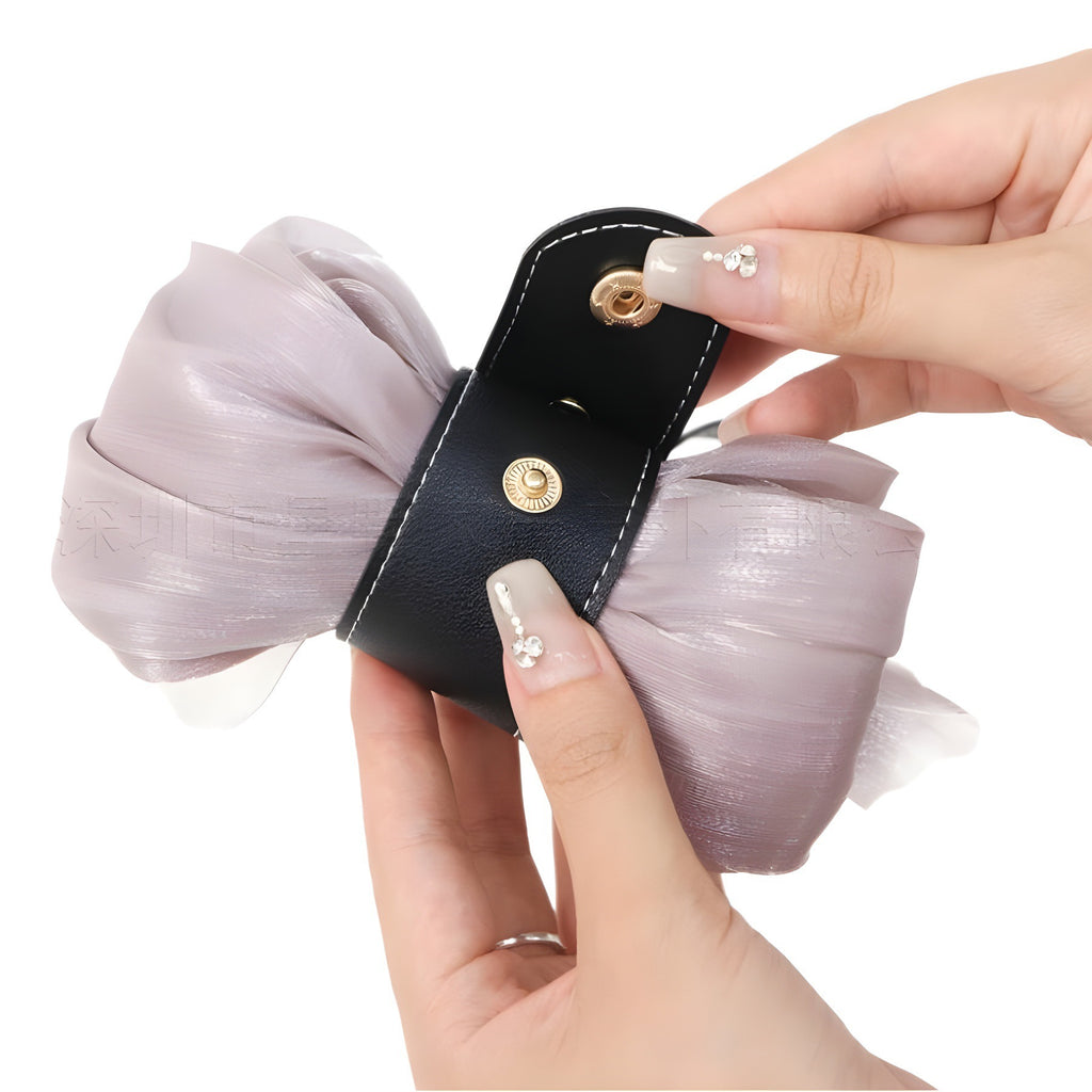 Leather Rotatable Towel Clamp Outdoor Scarf Scarf Fixing Buckle Simple Hat Clip