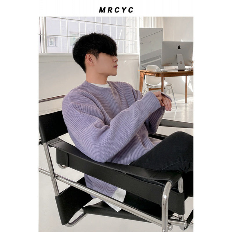 Fashion Personality Round-neck Sweater Men