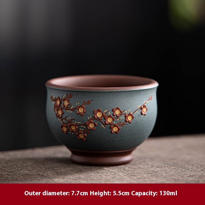 Yixing Purple Sand Pile Painting Personal Cup