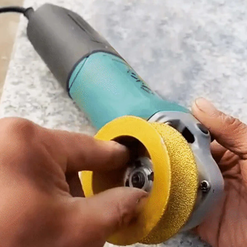 Gold Brazed Diamond Angle Grinder Stone Grinding Wheel