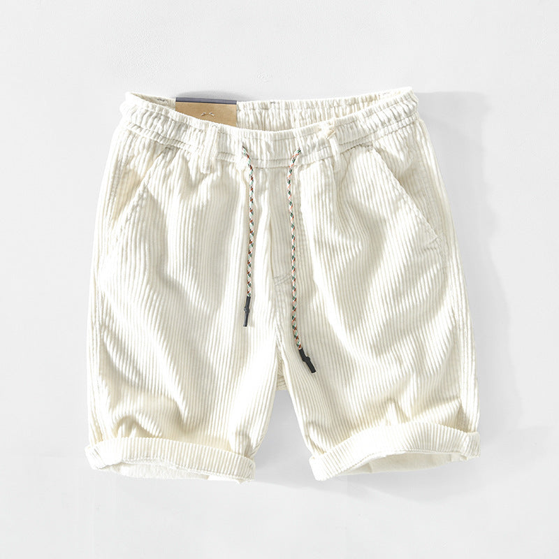T102 SpringSummer New Men's Cotton Corduroy Casual Shorts