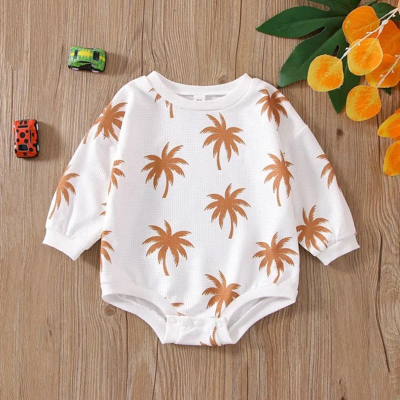 Children Long-sleeved Triangle Romper Breathable Plaid