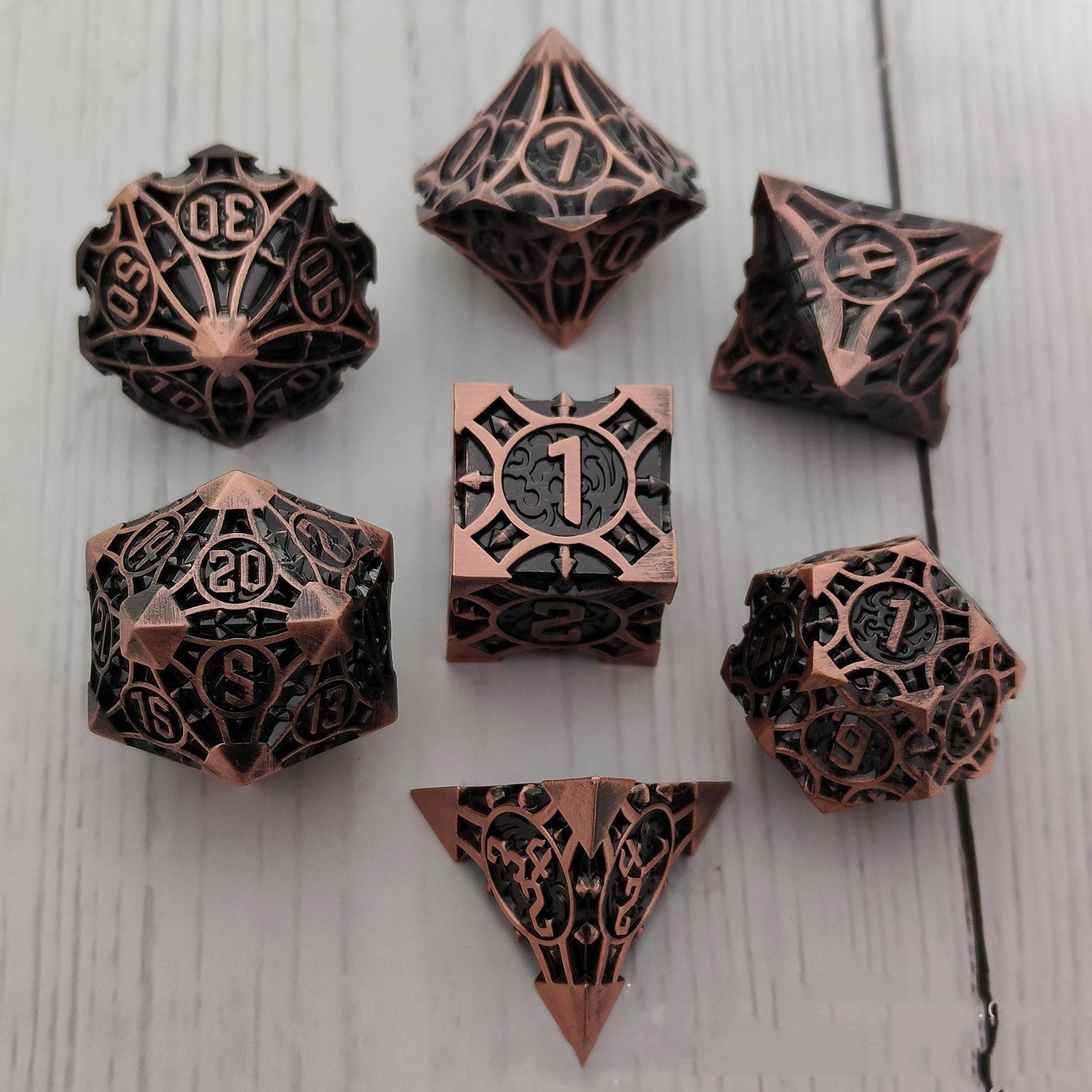 Metal Dice Solid Set Desktop Game