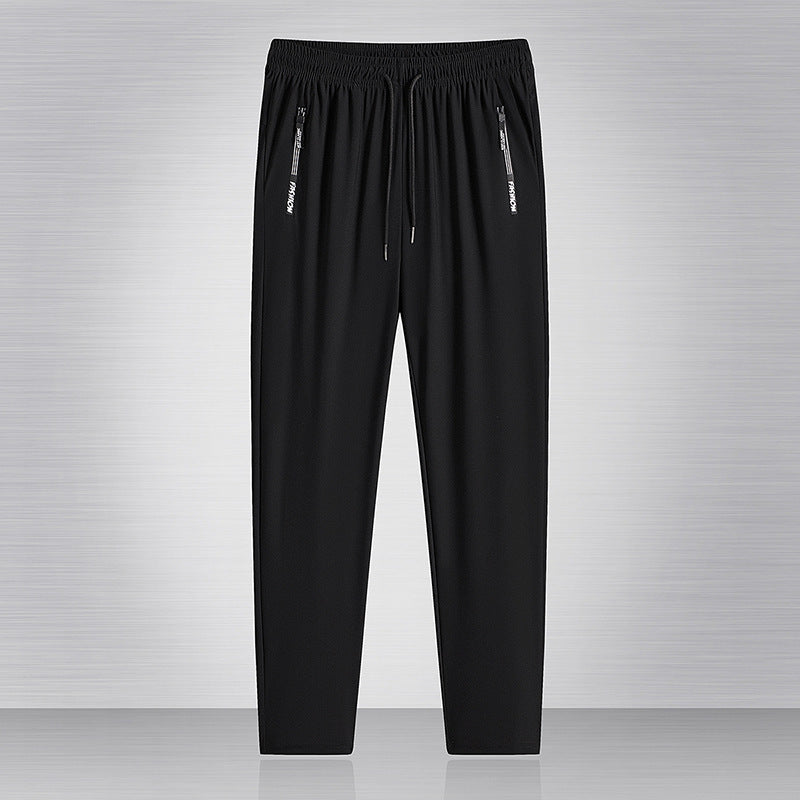 Men's Summer Thin Ice Silk Quick-drying Running Casual Pants Loose