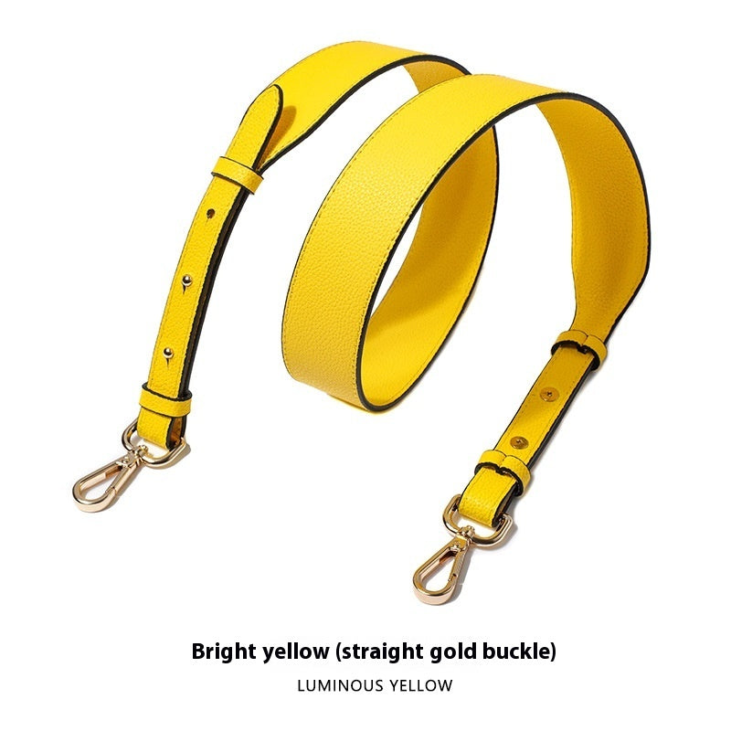 Cowhide Milled Double-sided Wide Shoulder Strap All-match Adjustable