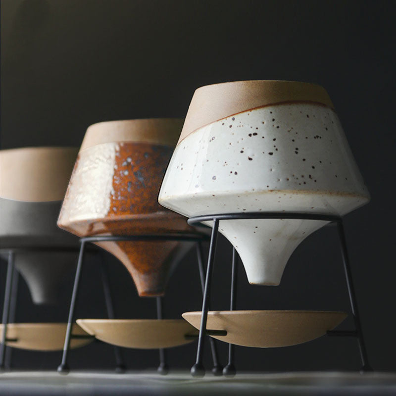 Creative Ceramic Flower Pot Nordic Iron Frame