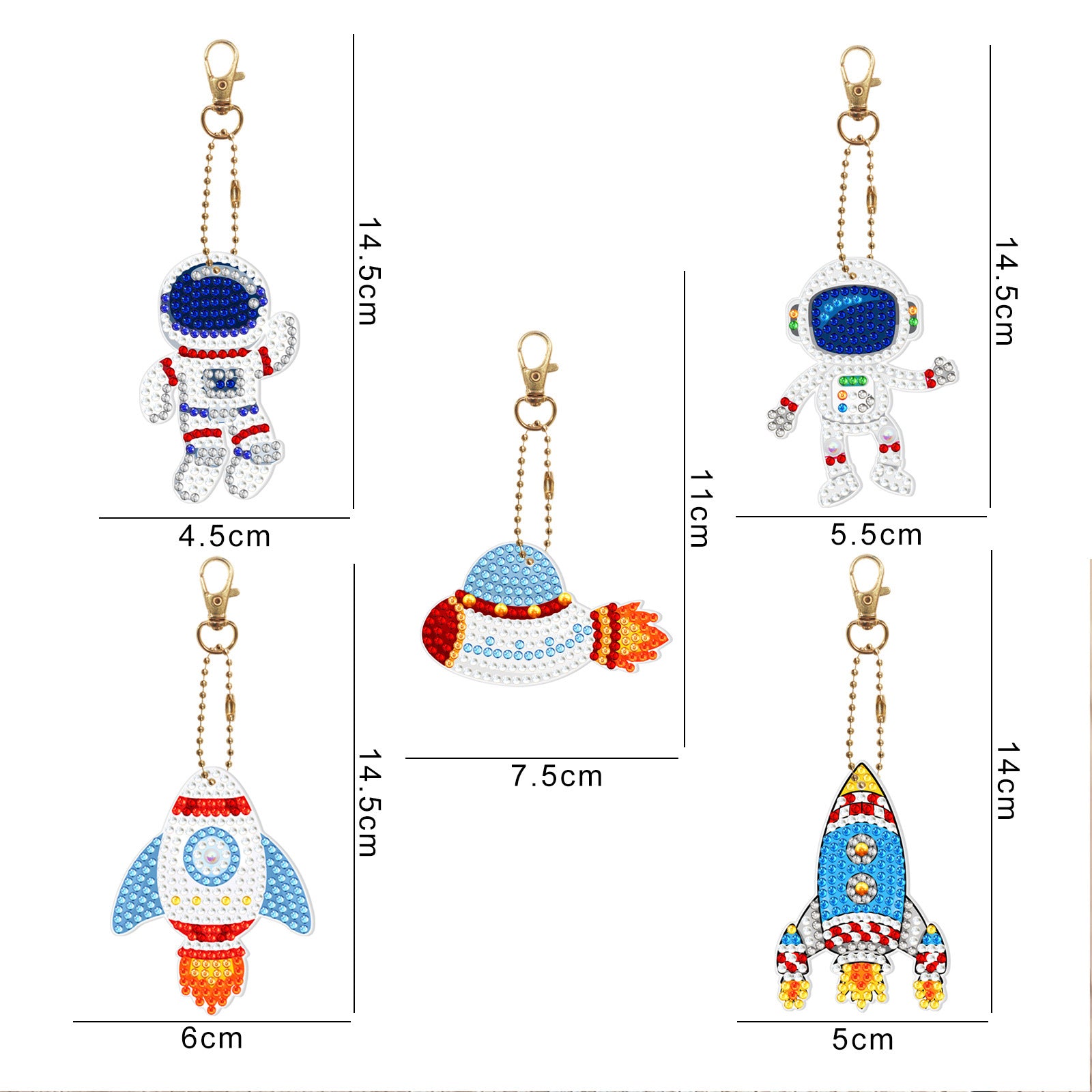 Diamond Painting Keychain Creative Children Cartoon Decorative Pendant