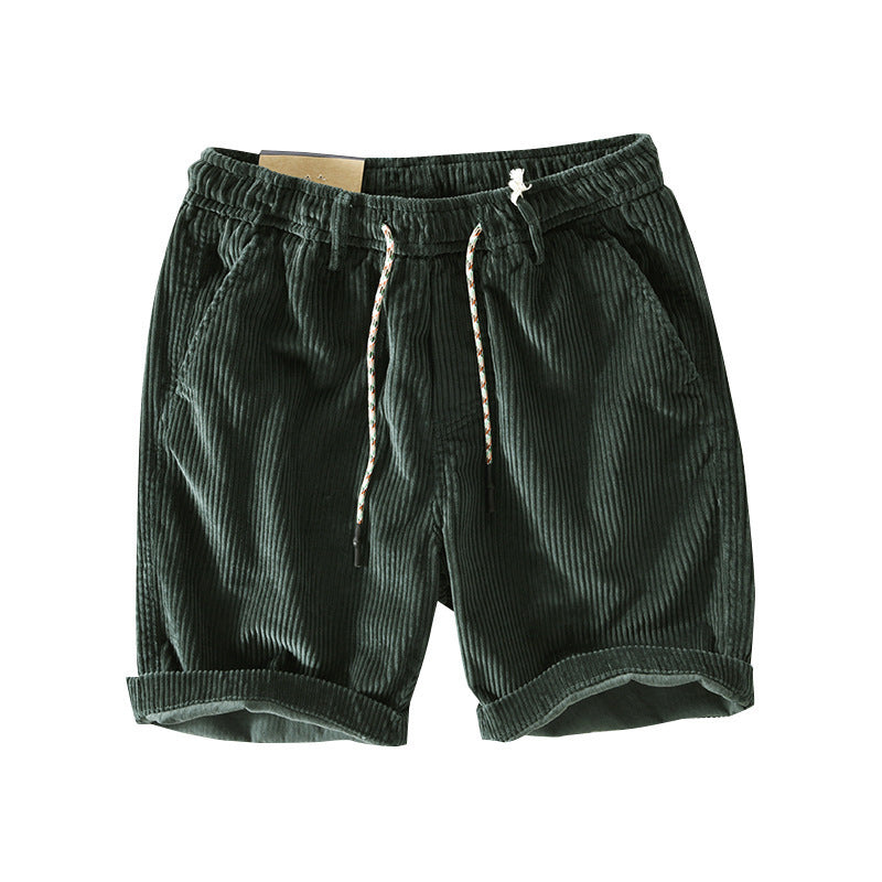 T102 SpringSummer New Men's Cotton Corduroy Casual Shorts