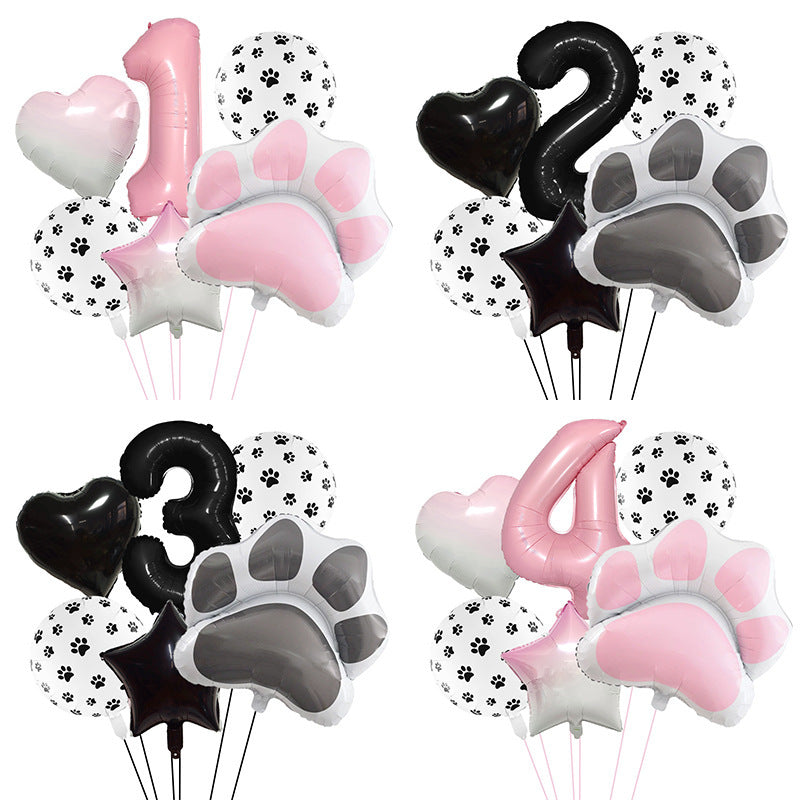 Animal Party Dog Cat's Paw Aluminum Balloon