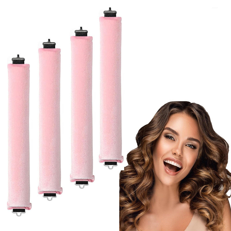3 Hooks Heat-free Hair Curler Large Tool Rubber Hair Curler
