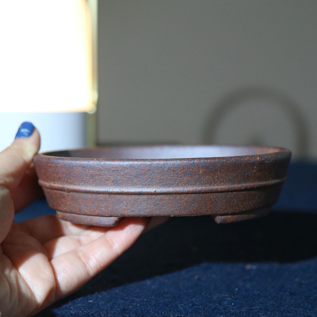 Purple Sand Flower Pot Handmade Miniature Desktop Pot