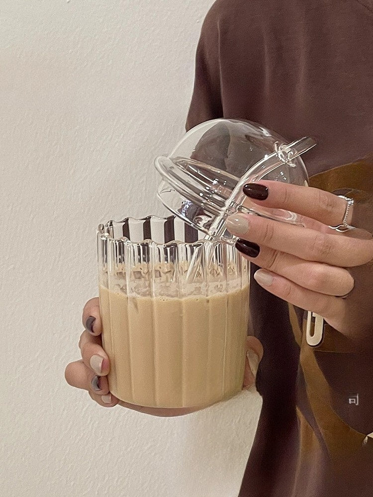 Heat-resistant Cup With Straw