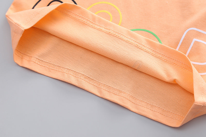 Boys' Short-sleeved Cartoon Casual Suit