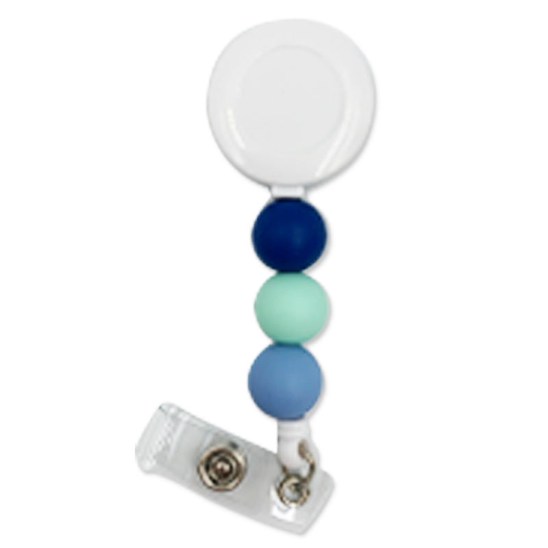 Badge Student ID Card Badge Silicone Bead Keychain