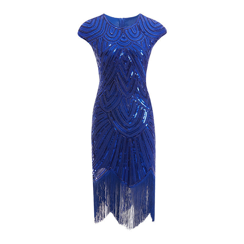 New Women's Vintage Sequin Fringe Dress Beading