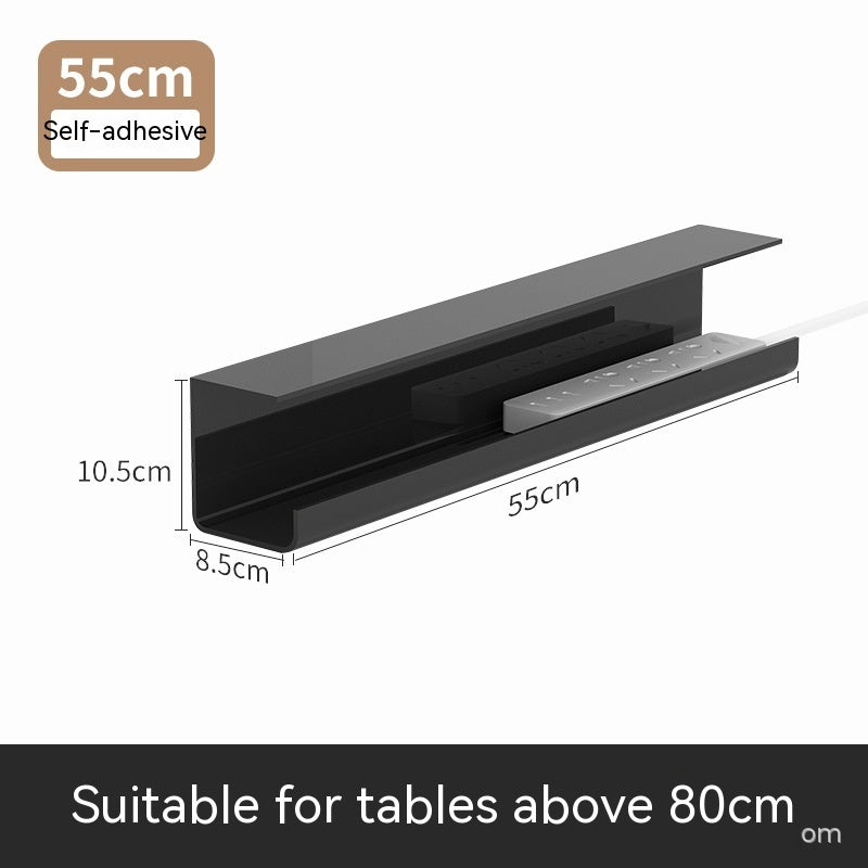 Cable Management Rack Punch-free Storage Box Computer Desk Bottom Wire Fixed Power Strip