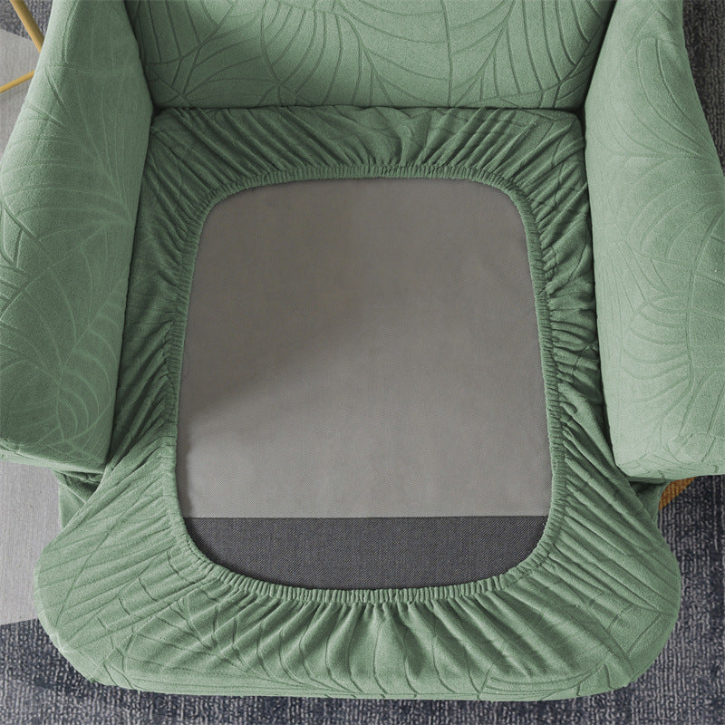 Pure Color Jacquard All-inclusive Chair Cover American Jiameng Cushion