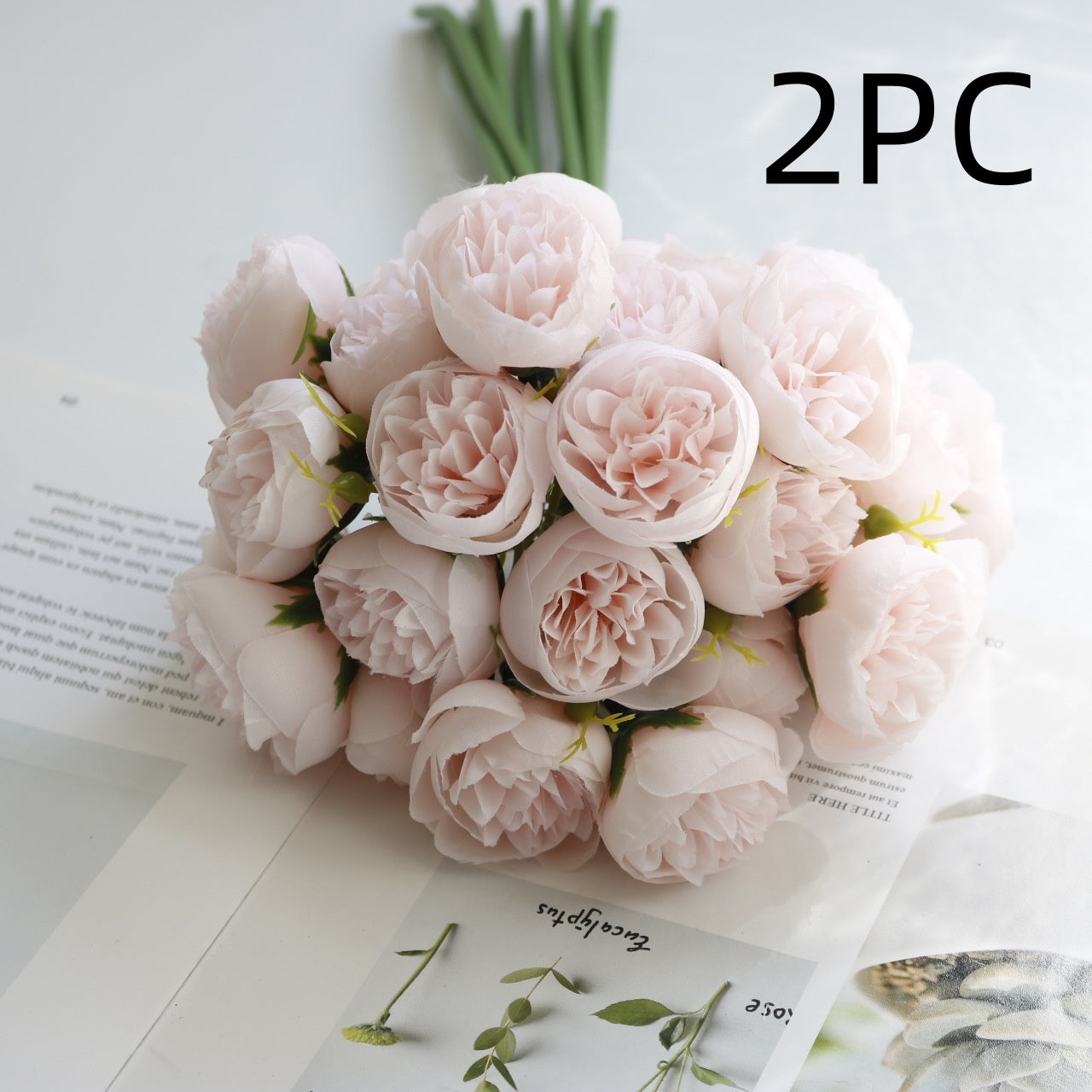 27 Head Tea Rose Bouquet Simulation Fake Flower Wedding Bouquet Home Decoration