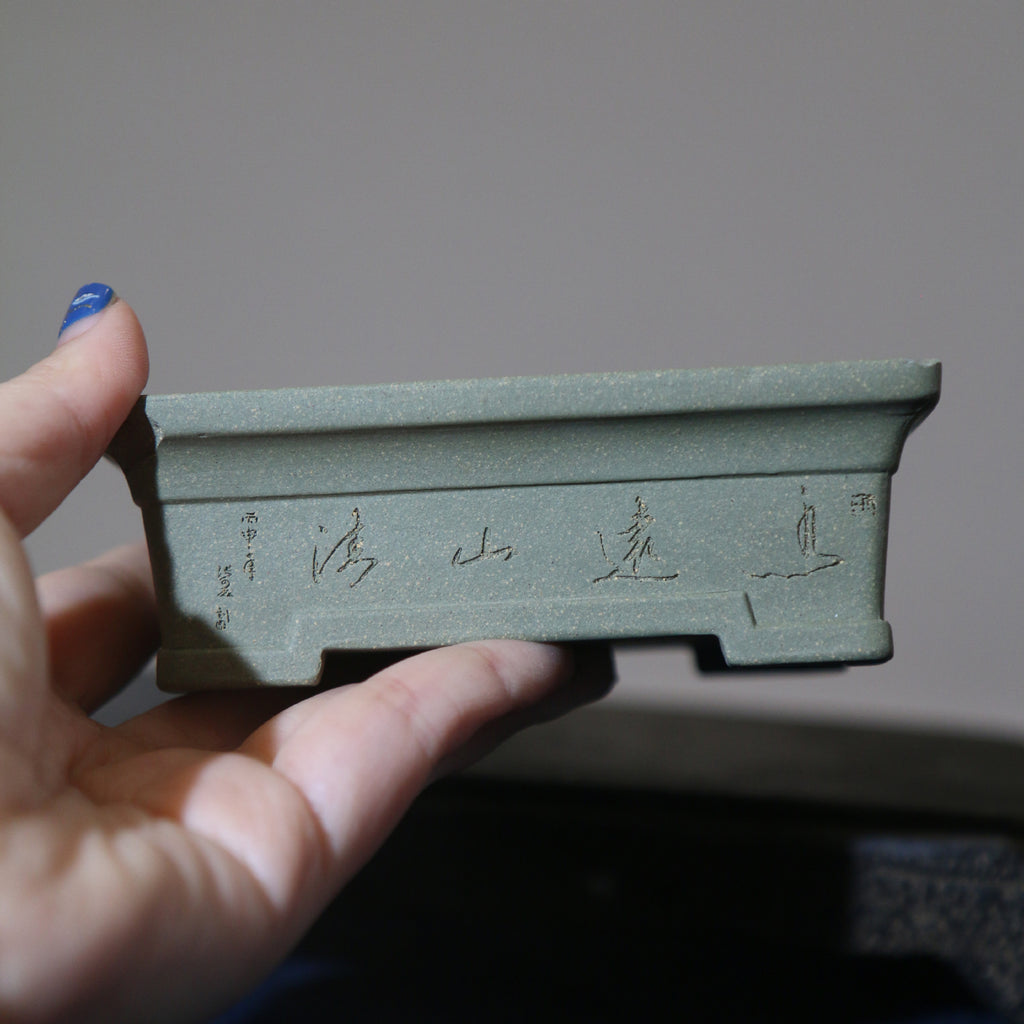 Purple Sand Flowerpot Handmade Pots Bonsai Pot Miniature