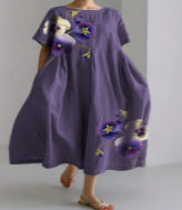 Women's Elegant Casual Printed Short Sleeve Dress