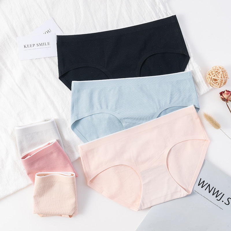 Mid Waist Girl Cotton Seamless Ladies Breathable Plus Size Triangle Shorts