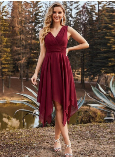 Retro Suspender Type French Midi Skirt Literary Temperament High Waist Solid Color Clothing