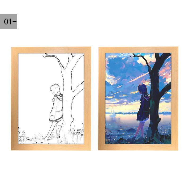 Starry Sky Beautiful Dream Simple Ins Creative Light Painting