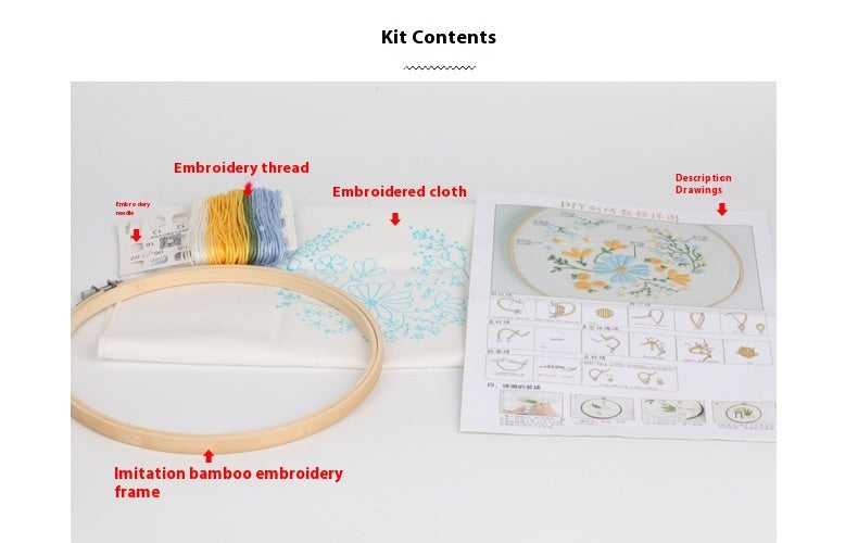 Flower Flower Clumps Embroidery Diy Material Package