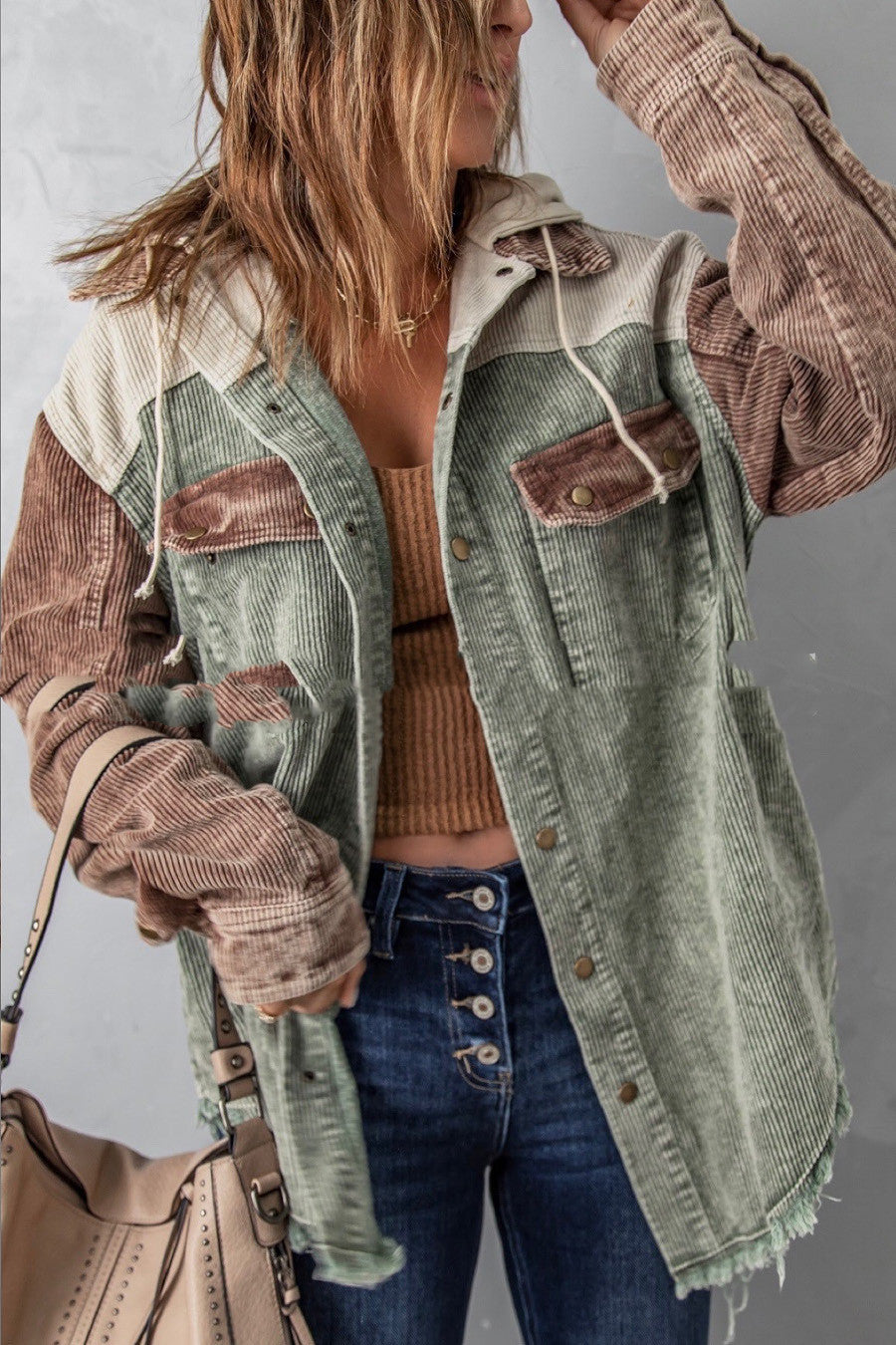 Coat Cotton Made Old Style Double Pockets