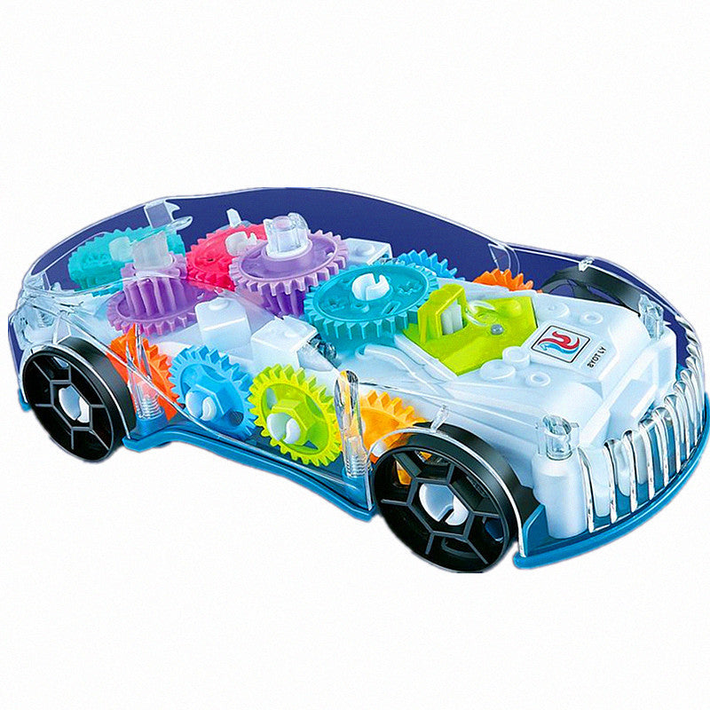 Transparent Gear Concept Light Music Electric Toy Car Model
